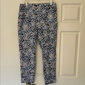 Talbots Black, Blue, and White Patterned Pants